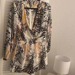 Sexy lightweight belted romper with pockets